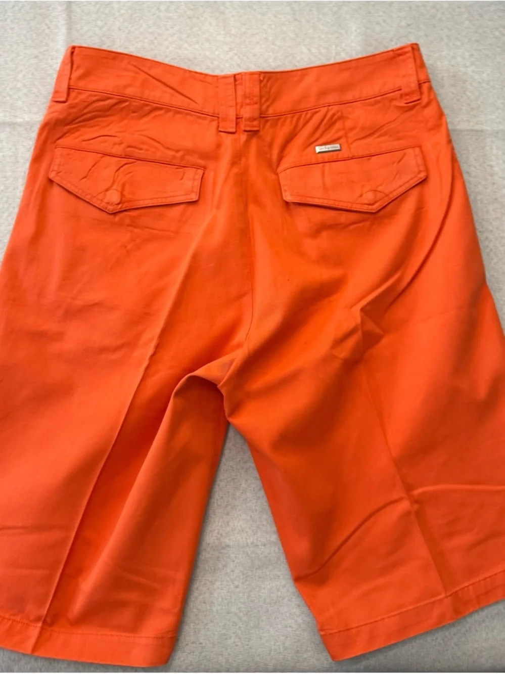 Tiziano Men’s Burnt‎ Orange Twill Shorts - Size 36 - Rabbit Logo